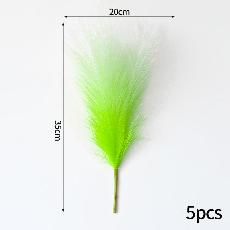 Simulated Reed Pampas Grass Artificial Plant Colorful Feather Decoration For Wedding Banquet Arrangement Shop Store Decor Props