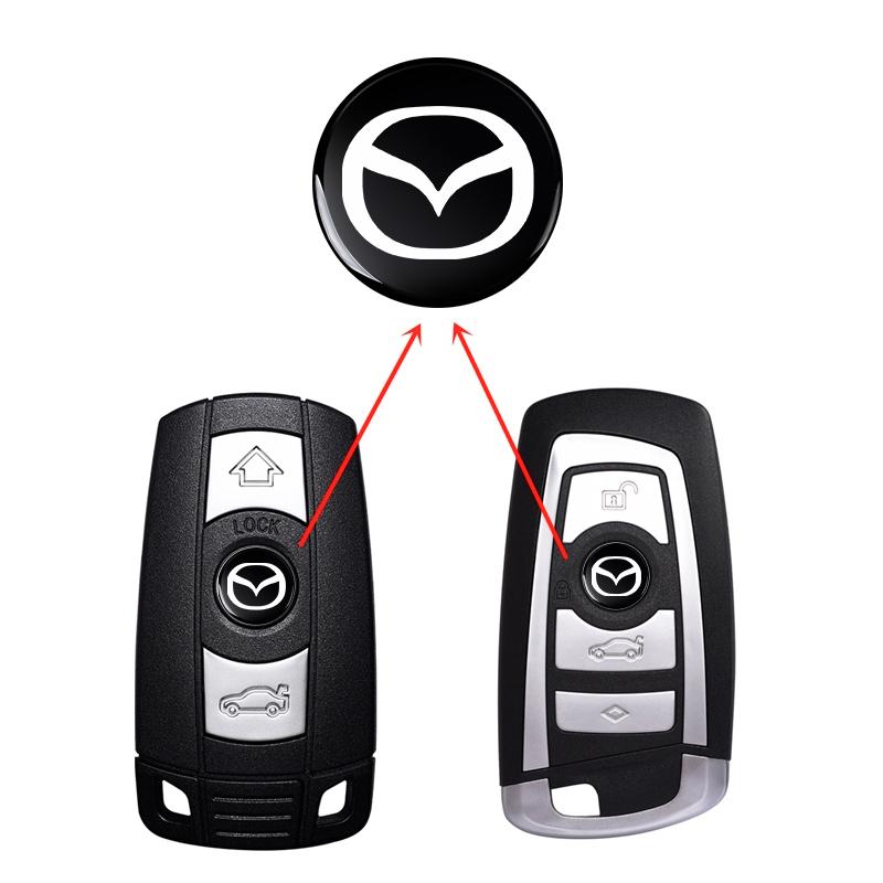 14mm Car Key Emblem Stickers Auto Control Key Logo Accessories For Mazda 3 6 CX5 2 CX3 CX9 MX5 RX8 Axela Demio MS CX5 2 Axela Demio Atenza MS GH BK MP