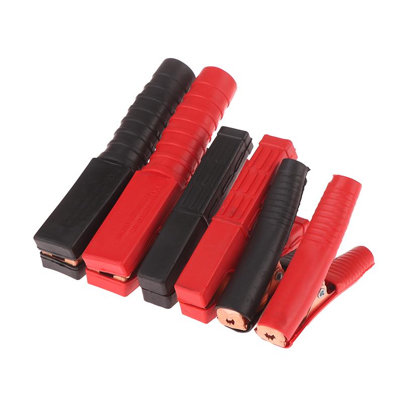 1 Pair Plastic Handle Test Alligator Clip For Electric Project 100-300A Electrical Crocodile Alligator Battery Insulated Clip