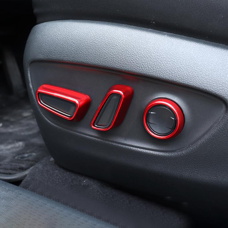 6PCS ABS Car Seat Adjustment Switch Knob Trim Cover Stickers For Toyota RAV4 XA50 Hybrid 2019 2020 2021 2022 2023 2024 RAV 4
