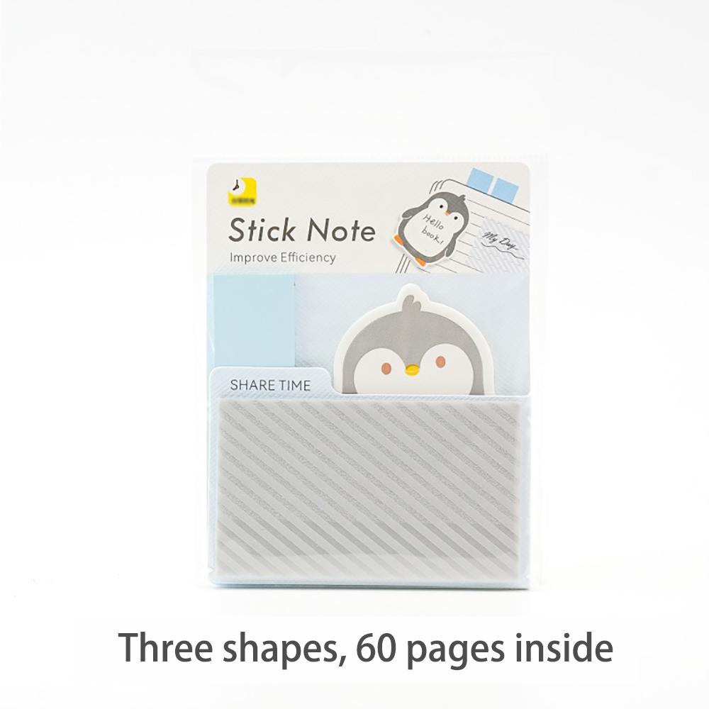 60 sheets cute cartoon combination sticky notes on Instagram, small notebook for students to use for message tags and memos