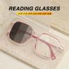 4PCS Exquisite Large Frame Women's Pochromic Reading Glasses Comfortable and Simple Indoor Fashionable Reading Glasses