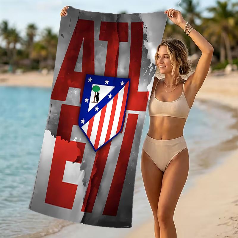 Beach Towel with Atlético Madrid Logo Pattern - Soft,absorbent,machine Washable Lightweight&Modern,swimming,Travel Essentials