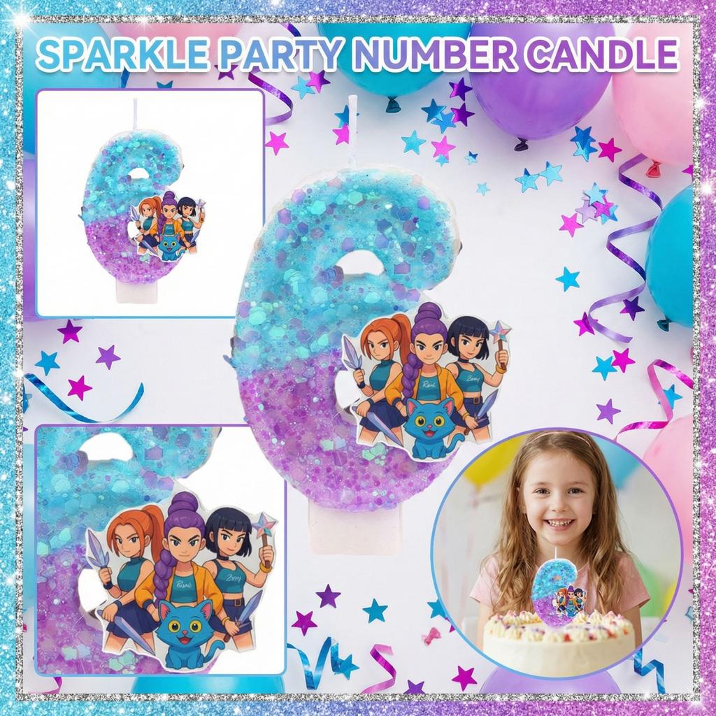 Fashion Cartoon Creative Birthday Candles Party Digital Candles