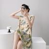 Ethnic vest women's nightgown summer thin cotton and silk loose artificial cotton loungewear casual suit thin skirt