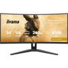 Curved Gaming PC Monitor - IIYAMA - 34" - WQHD - 240Hz - VA Panel - 0.4ms - Height Adjustable - G-Master GCB3486WQSCP-B1
