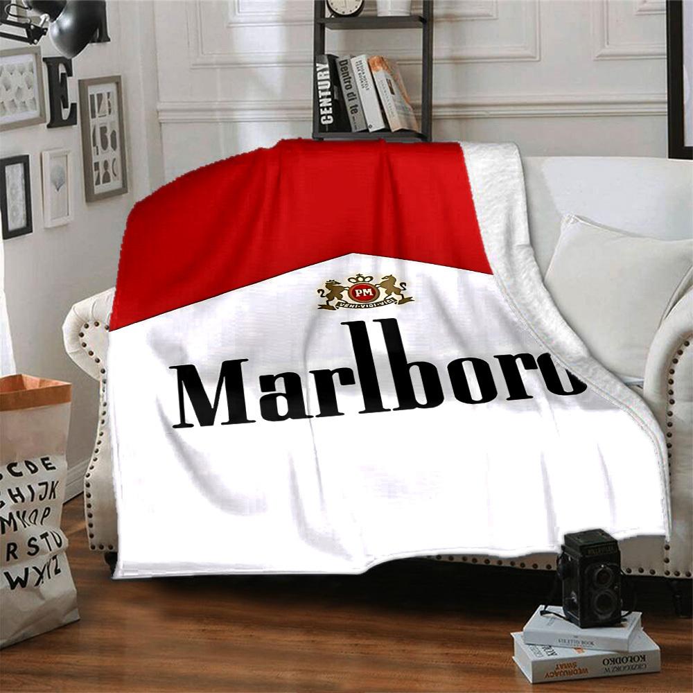 1pc Marlboro PM Soft Flannel All Season Throw for Home, Office, Outdoor UseDurable Comfort Soft Warm Throw for Home, Travel All Season