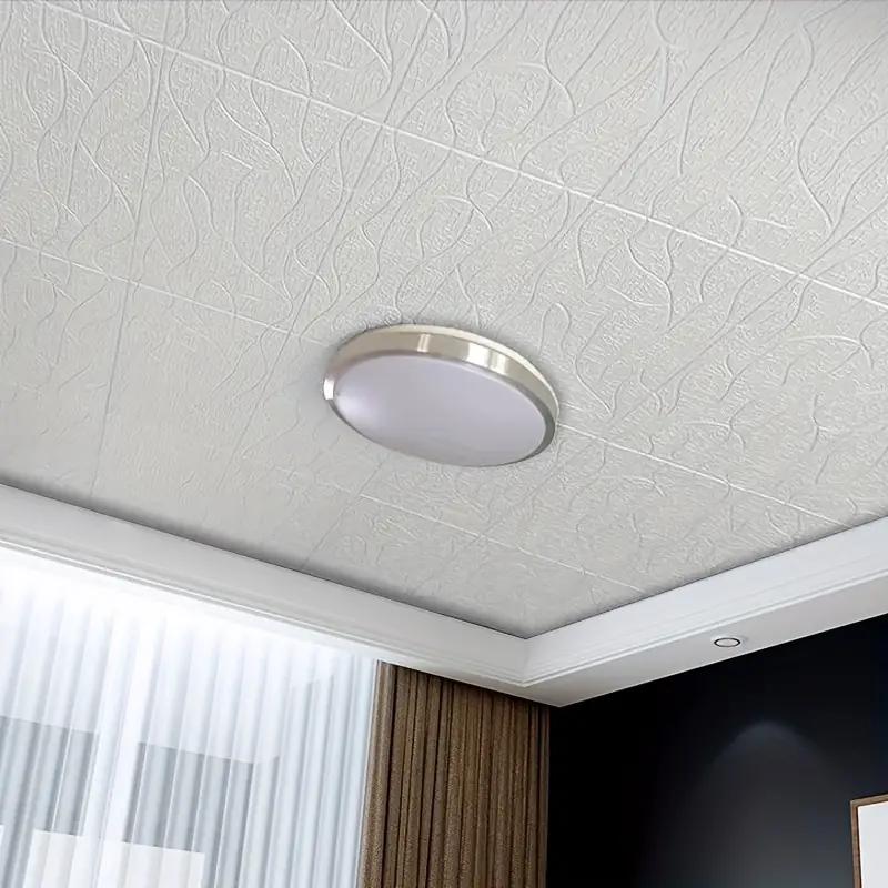 35*35cm Rejilla 3D Habitación Decoración Cálida Pegatinas de Pared Autoadhesivas Espuma Impermeable Anti-colisión Papel Tapiz Techo Fondo