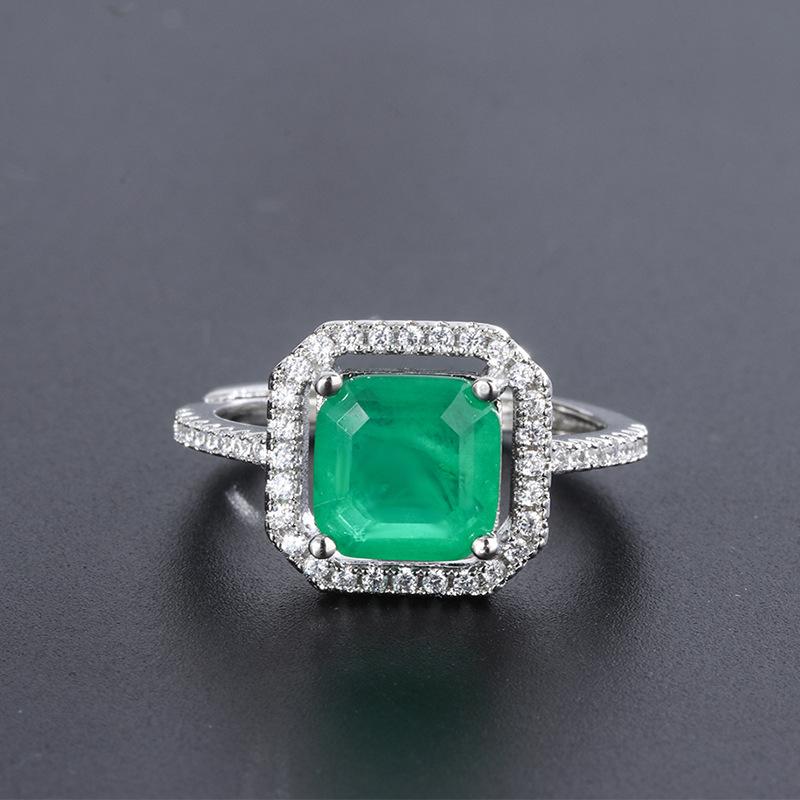 

Бижутерия Темперамент Женское Креативное Кольцо Ювелирное Изделие Сокровище Изумрудное Кольцо No. 5