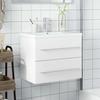 VidaXL Armoire Lavabo de Salle de Bain avec Bassin Intégré, Meuble sous Évier, Placard de Rangement, Organisateur de 3278764