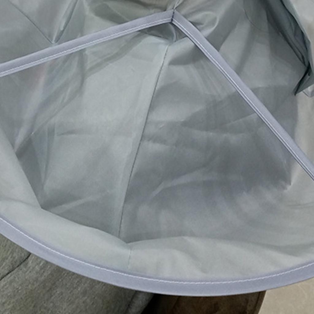 Hair Cutting Cape Waterproof Nylon Umbrella Type Adjust Size Barber Hair Catcher Cape for Kids Adults Grey