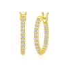E12978 Fine Quality Custom Women's Fashion Jewelry 925 Silver Lab Diamond Moissanite Hoop Earrings Stylish and Elegant