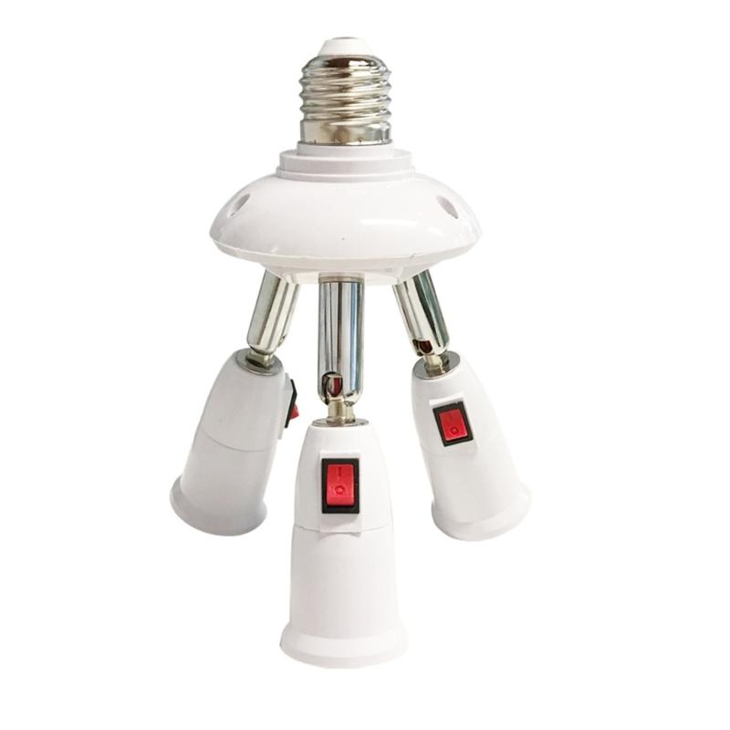 

Патрон-разветвитель E27 на E27 2 в 1/3 в 1/4 в 1/5 в 1, вращающийся на 360 градусов, регулируемый, поворотный, для светодиодных ламп