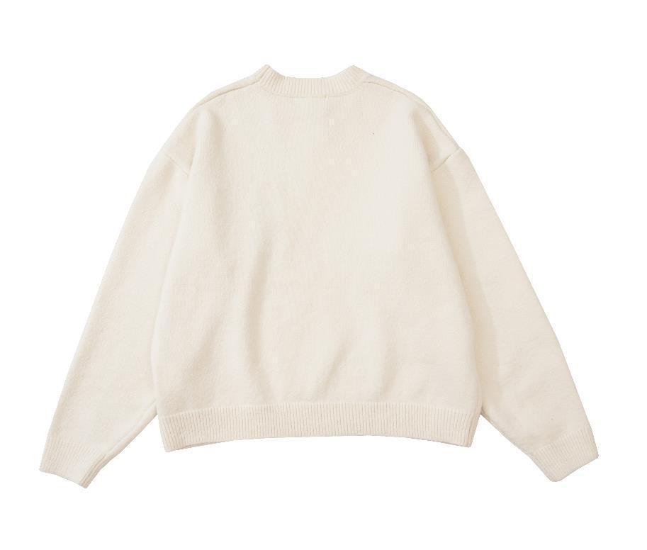 Unisex Trendy Logo Knit Sweater & Casual Shorts Combo