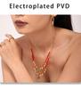 Ferris Wheel Enamel Christmas Zircon Tree Pendant Necklace - European & American Light Luxury Stainless Steel Jewelry