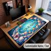 Fish Ocean Theme Custom Mouse Pad Personalized With Name Text Customized Desk Mat For Office Home Decor