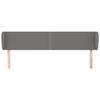 VidaXL Tête de lit avec oreilles Gris foncé 203x23x78-88 cm Tissu3117027