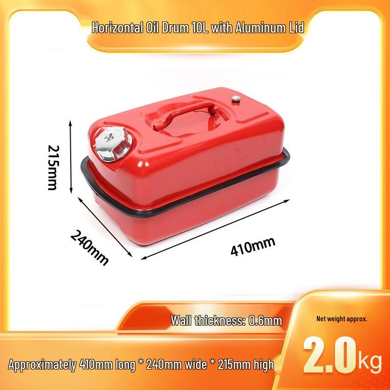 Horizontal Portable Thickened Fuel Drum - 5L/10L/20L for Gasoline & Diesel
