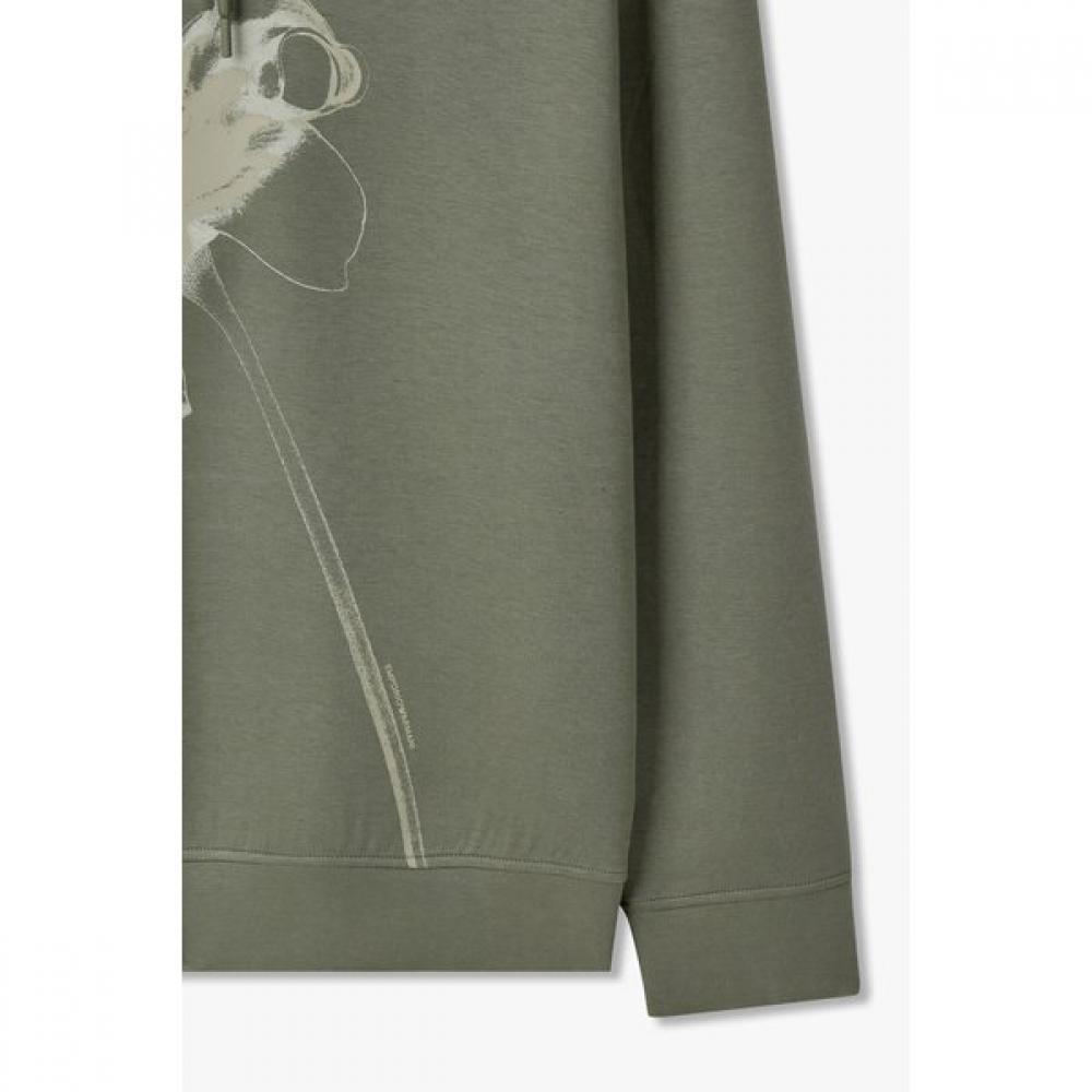 Emporio Armani Men S Neoprene Flower Hoodie A515126072
