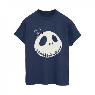 The Nightmare Before Christmas Damen/Damen Jack Skellington Gesicht Baumwolle Boyfriend T-Shirt