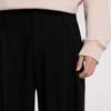 Men's Casual Loose Wide-Leg Black Suit Pants