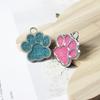 30pcs/lot 40mm Big Paw Print Pendant Charms For Jewelry Making Glitter Hang Charm DIY Keychain Pet Collar Accessories