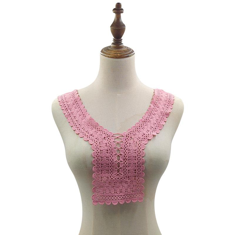 Wasserlöslicher Spitzenkragen, Milchseiden-Stickkragen, Dreidimensionaler hohler Stick-Falschkragen DIY Spitzenzubehör