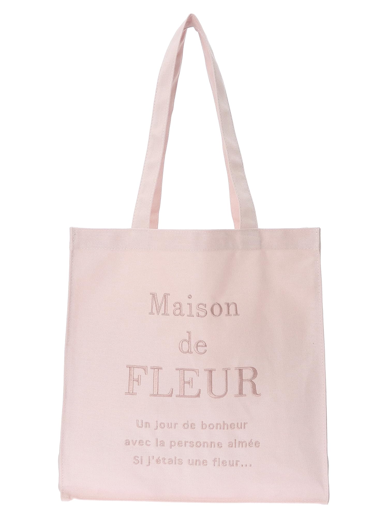 

de Tote bag Brand logo embroidered square tote bag 8A41F0J3600 Pink [Maison Fleur] Women s рожевий