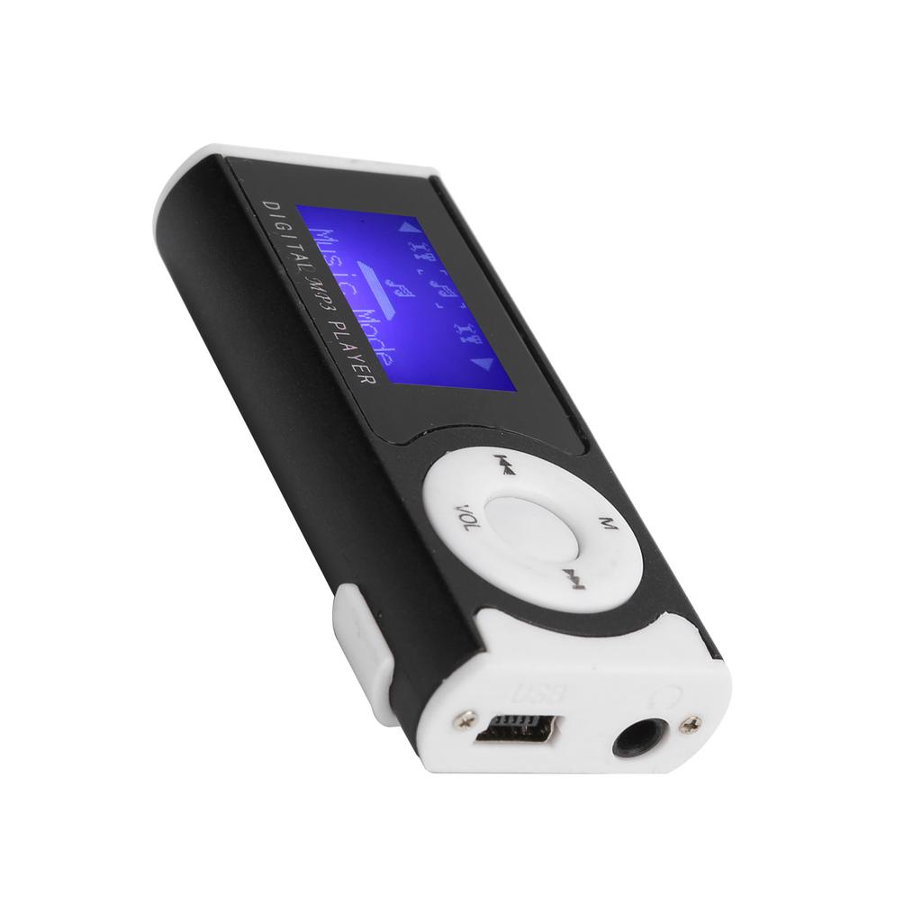 Портативний спортивний MP3 ліхтарик з LCD екраном та кліпсою для кріплення, медіаплеєр(Срібло )