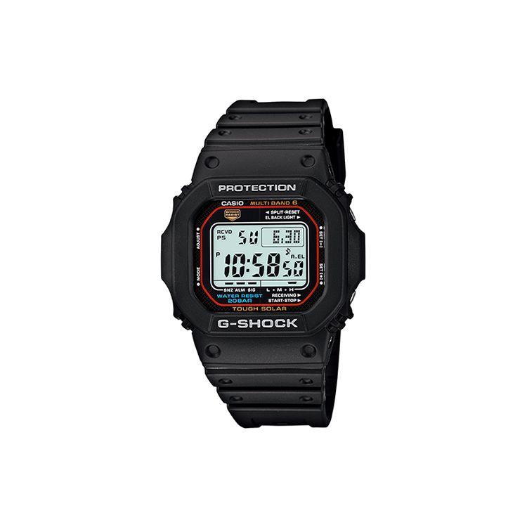 Casio G-Shock Classic Series Solar Six-Channel Radio Wave Shockproof Waterproof Solar Quartz Movement Resin Strap Men Watches Black GW-M5610-1