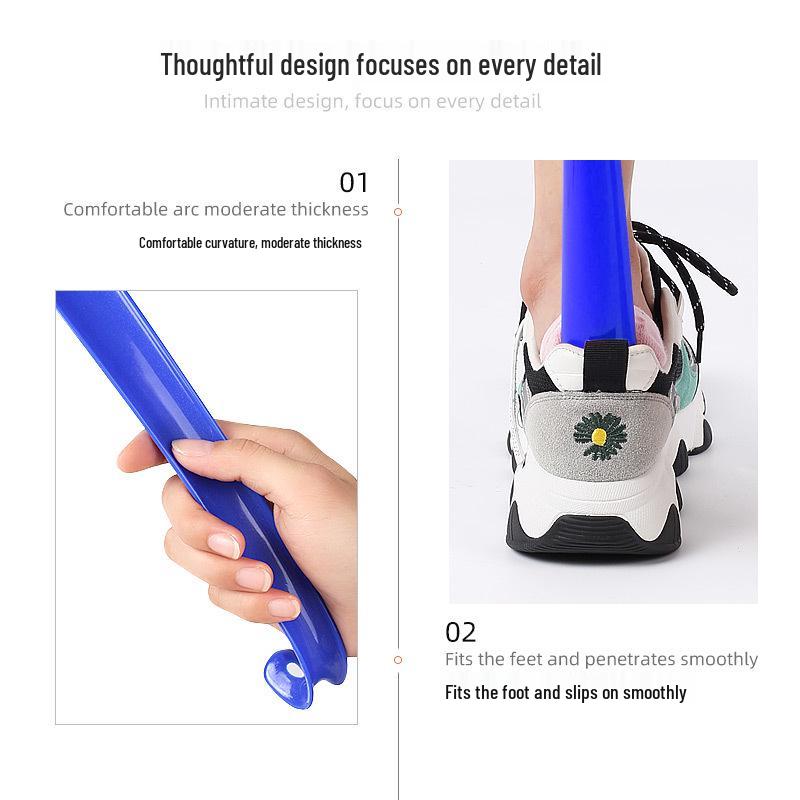 Colorful Hangable Curved Shoehorn for Easy Shoe Wearing - Ideal for Pregnant Women, Elderly, or Anyone Needing Assistance