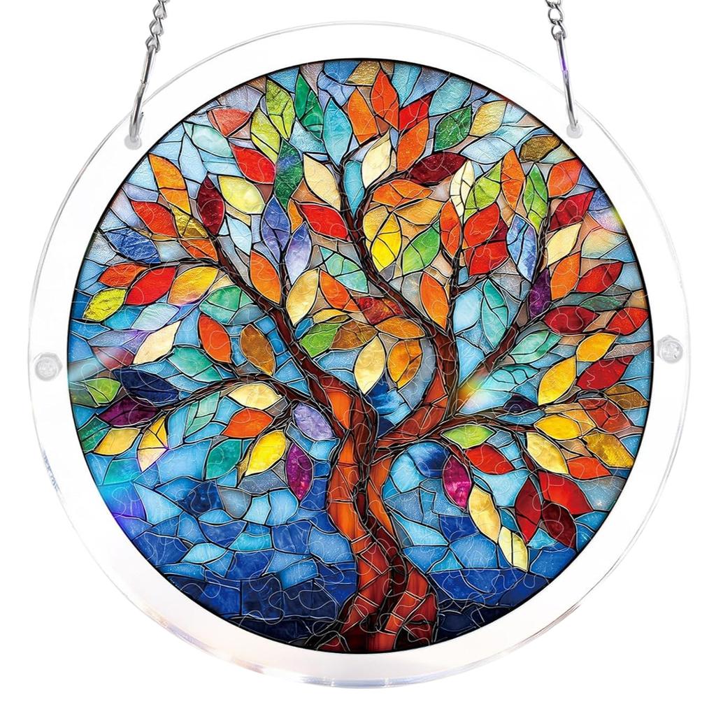 Acrylic Puzzles Toy Double Sided Sun Catcher Acrylic Puzzles DIY Creative Jigsaw Puzzle Pendant for Women Men Mom Birthday Gift