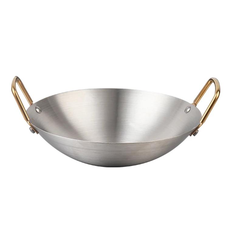 Stainless Steel Dry Pot Thickened Golden Ear Alcohol Furnace Household Non Stick Pan Small Hotpot Golden Dry Pot Pots and Pans