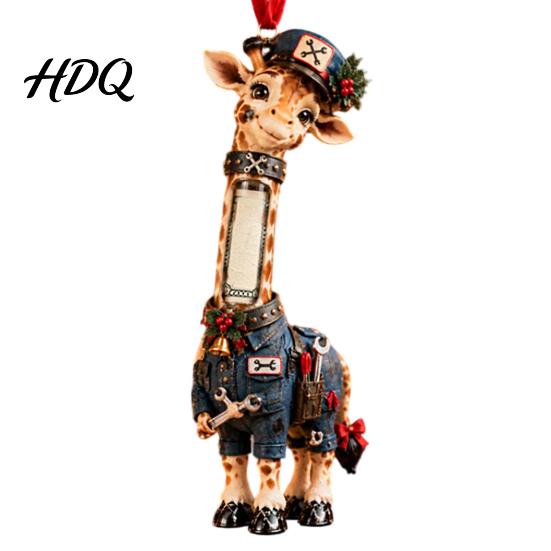 Gift Gadgets for Friends Colleagues Giraffe Christmas Money Holder Ornament Acrylic Cash Clip Hanging Decor Ornaments Tree Bag Car Cute Career