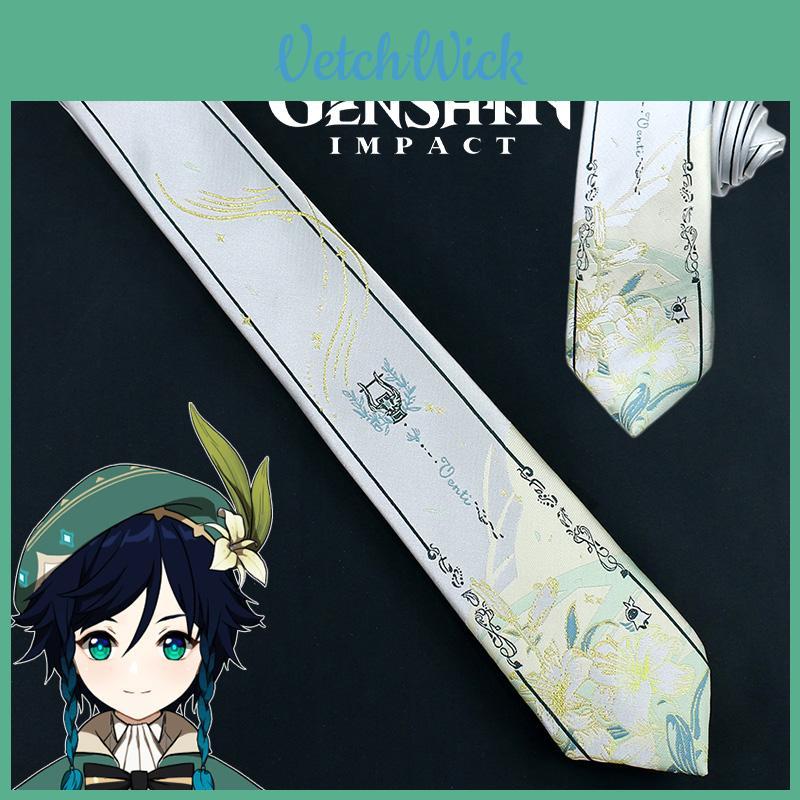 Genshin Impact Originalspiel Bard Windy Necktie Anime-Stil Krawatte für Jkdk Schulmode