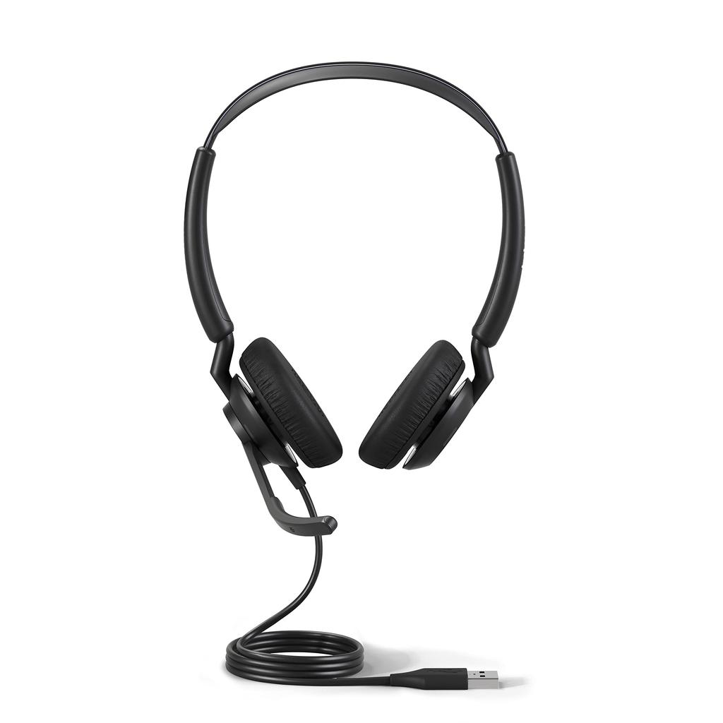 Jabra Engage 50 II Wired Stereo Headset with Link Call Control, Noise Cancelling, 3-Mic Technology, USB-A Cable, Ultra-Lightweight, MS Team