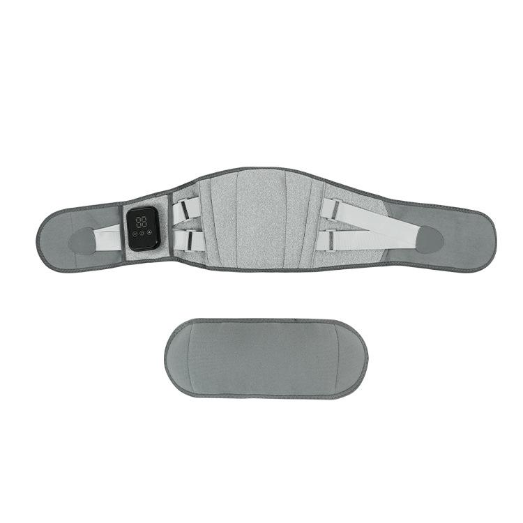 

Электрический нагревательный массажный пояс USB перезаряжаемый регулируемая температура портативный облегчение боли в пояснице вибрационный массажер серый