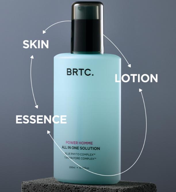BRTC Power Homme All-In-One Lösung 200ml – Herren Hautpflege Toner + Lotion + Essenz