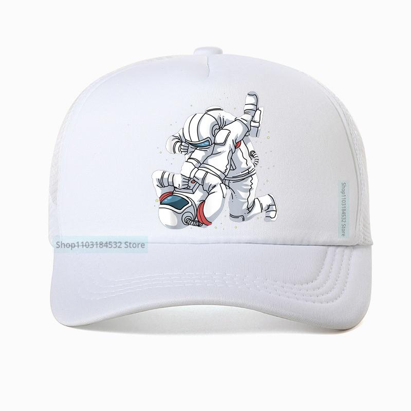 Funny Astronaut Brazilian Jiu Jitsu BJJ MMA Unisex Baseball Cap Adjustable Mesh Breathable Trucker Hat