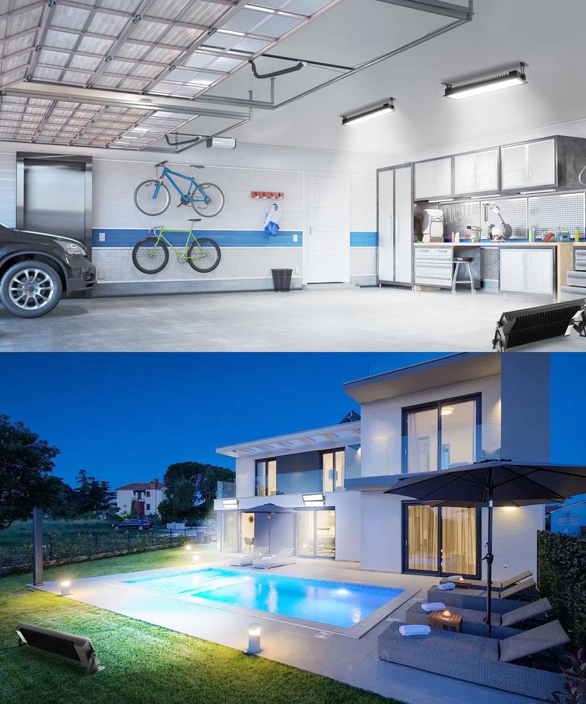 120W LED Floodlight, High Bay Light, High Brightness, 13,000lm (equivalent to a 1200W mercury vapor lamp), 6500K Daylight White, IP66 Waterproof and