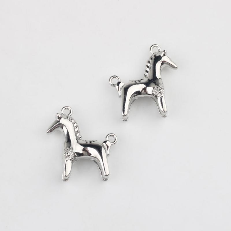 2Pcs Alloy Pony Pendant Animal Horse Charms Diy Necklace Bracelet Earrings Keychain Accessories Handmade Jewelry Making