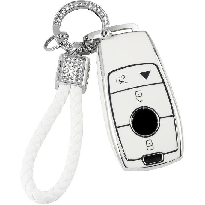 PIFOOG Key Fob Cover For Cadillac SRX CTS CT6 XTS XT5 XT6 XT4 ATS Accessories TPU 5 Button Keys Case Shell Protecor Glitter Car Keychain Girly Women