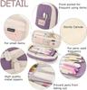 Purple Pencil Case Large Capacity Pen Bag Double Layer for Students Pouch Holder Box Office Stationery Back To School Supplies