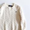 Usato  [Cashmere] POLO RALPH LAUREN Maglia a trecce Bianca S Lana Cashmere
