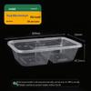 Disposable Transparent Double Compartment Lunch Box