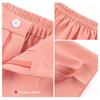 Women White Pants High Waist Elegant Wide Leg Trousers with Elastic Casual Office Business Outfit for Ladies