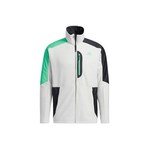 adidas Logo Printed Color-Block Retro Stand Collar Sports Jacket for Men, White L белый