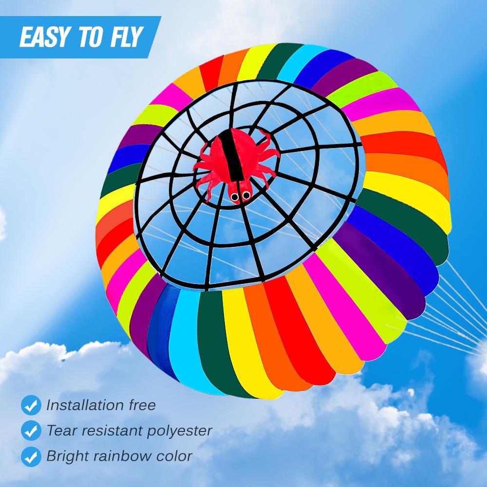 

2m L Kite Огромный радужный воздушный змей 78,7 Красочный воздушный змей Легко летать Воздушный змей для детей Взрослые На открытом воздухе Семья