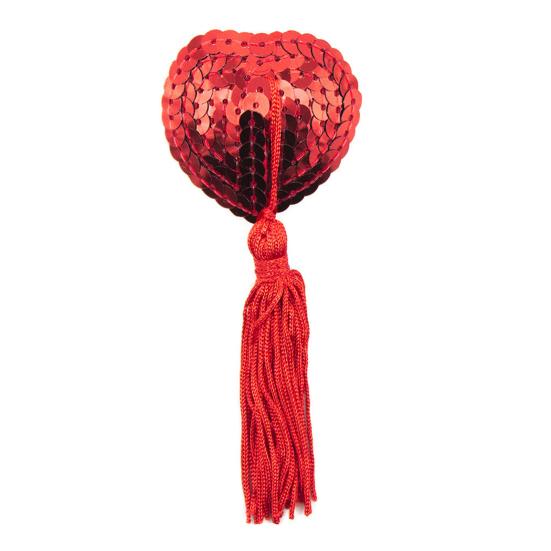 Breast Pasty Invisible Adhesive Firm Fit Nipple Covers with Tassel Decor Heart Shape Sequins Decor Breast Stickers Swaying Atmospheric Tool