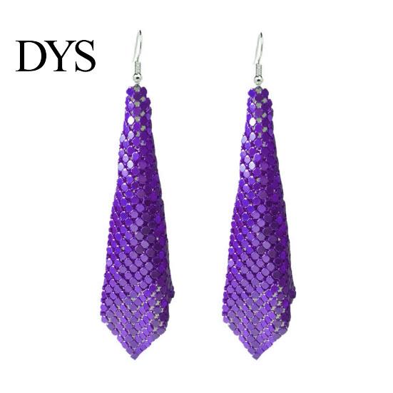 Jewelry Accessories 1 Pair Sequin Hook Earrings Geometric Design Long Women Night Club Party Gown Drop Detail-oriented